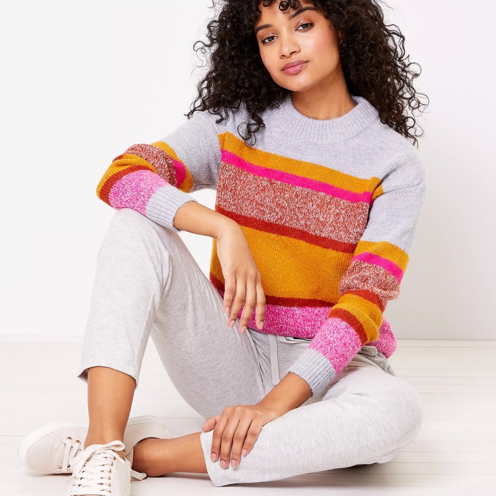 🆕 Lou & Grey for LOFT Striped Sweater sz XL
